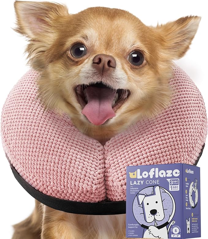 Soft Inflatable Dog Cone for Large Medium Small Dogs Cats by Loflaze