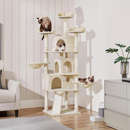 Yaheetech 76.5in Multi-Level Large Cat Tree, Big Cat Tower - Image 2