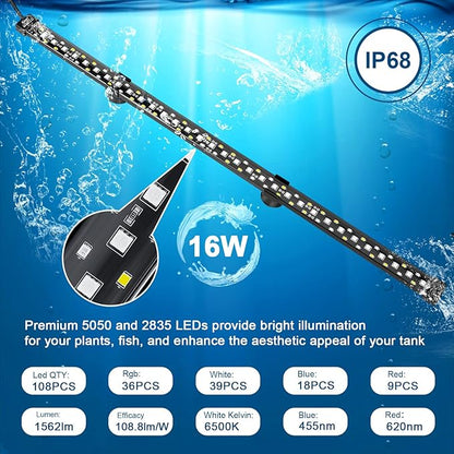 hygger 24/7 Mode Submersible Aquarium LED Light, Full Spectrum Hidden Fish Tank - Image 6