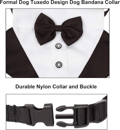 ADOGGYGO Formal Dog Tuxedo Wedding Pet Bandana Collar - Image 5