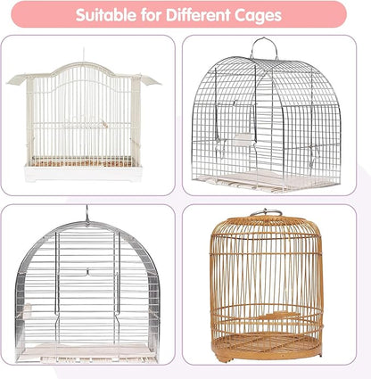 Bird Cage Seed Catcher, 45-90'' Adjustable Bird Cage Cover, Universal Nylon - Image 6