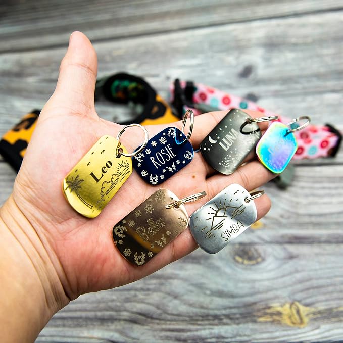 Personalized Dog Tag with 5 Lines of Custom Deep Engraved Durable Stainless - Image 4