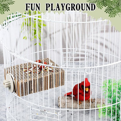 Skyygemm 2 Pieces Parrot Toy Bird Chew Cage Accessories Flat Perch Bird Paw - Image 2