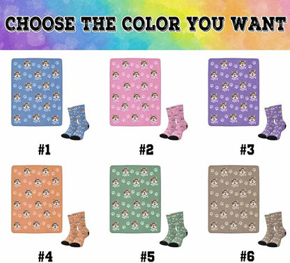 Personalized Paw Print Dog Blanket - Image 2