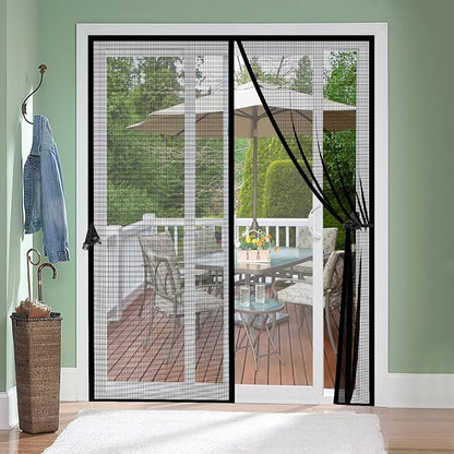 Fiberglass Magnetic Screen Door Fit Door Size 48 x 80 in- Heavy Duty Fiberglass by Iduontis
