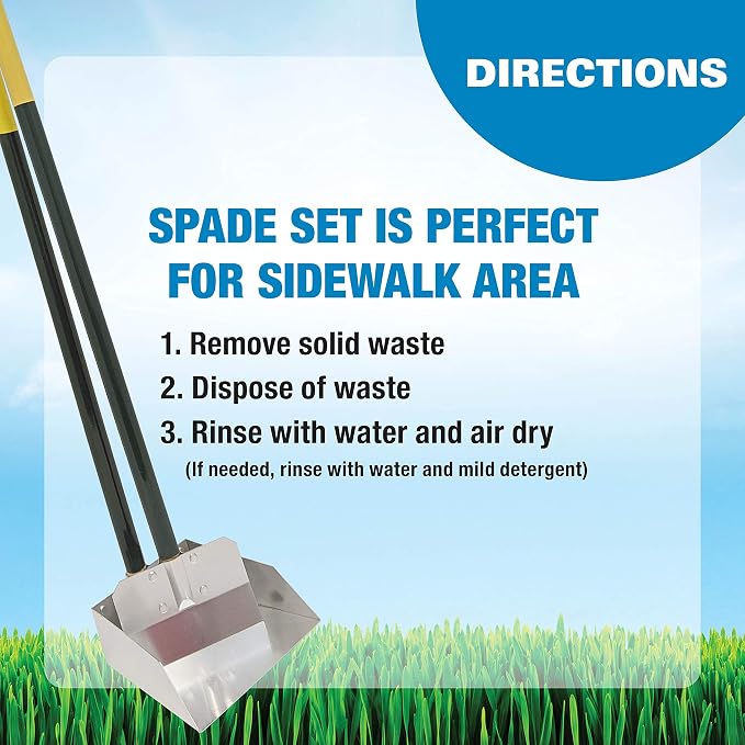 Four Paws Stainless Steel Long-Handled Dog Pooper Scooper Spade & Pan 2 Piece - Image 8