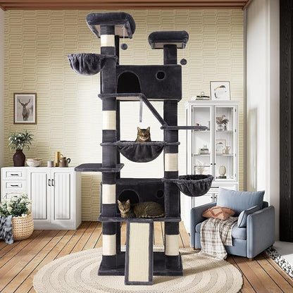SHA CERLIN 81in Multi-Level Tall Cat Tree Tower - Image 3