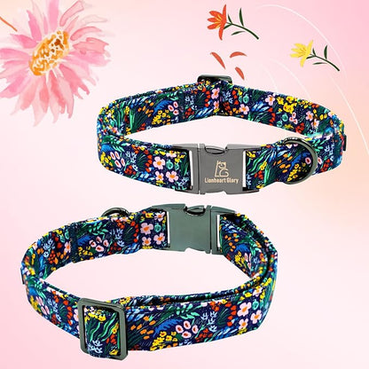 Lionheart Glory Darkblue Flower Dog Collar - Image 6