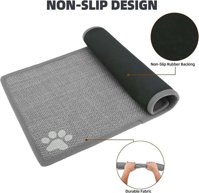 PUPTECK Dog Food Mat, Absorbent Pet Cat Feeding Mat - Image 4