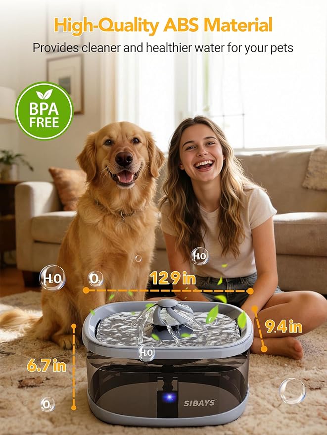 SIBAYS 9.5L Dog Water Fountain for Large Dogs, 2.5Gal Large Capacity Pet Water - Image 6