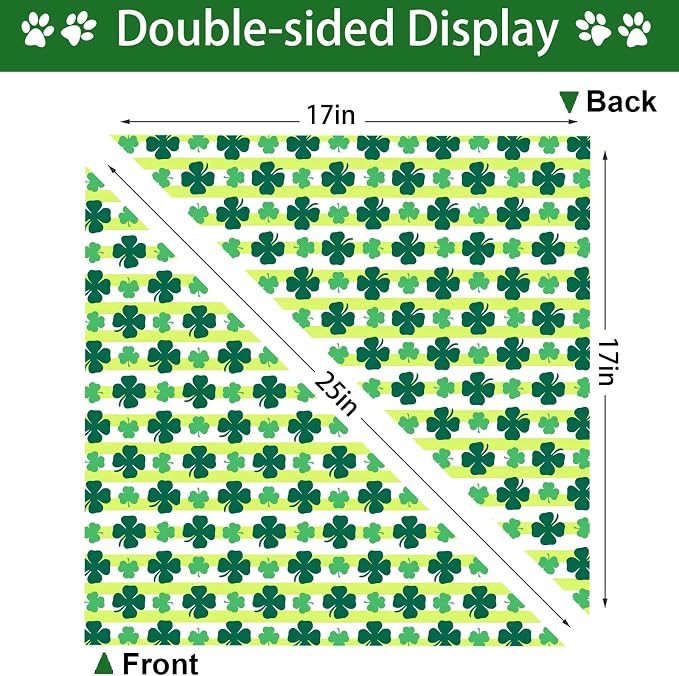 St. Patrick's Day Dog Bandana, 2 Pack Adjustable Holiday Party Pets Saint - Image 7