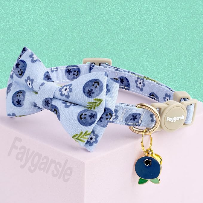 Faygarsle 2 Pack Blueberry Pattern Cat Collar Set - Image 4