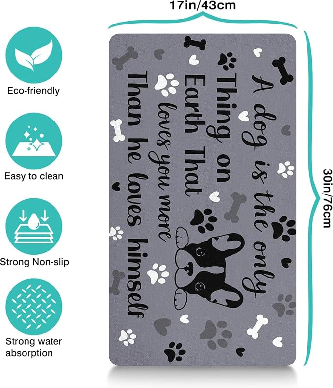 Pet Feeding Mat for Floors Waterproof Dog Mat for Food and Water Absorbent - Image 4