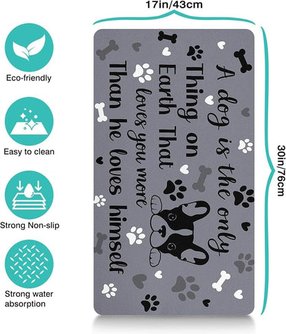 Pet Feeding Mat for Floors Waterproof Dog Mat for Food and Water Absorbent - Image 4