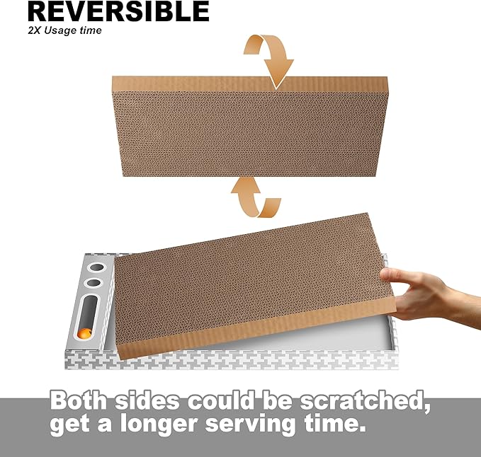 Cat Scratching Board 3 Pack – Reversible Cardboard Scratcher - Image 4