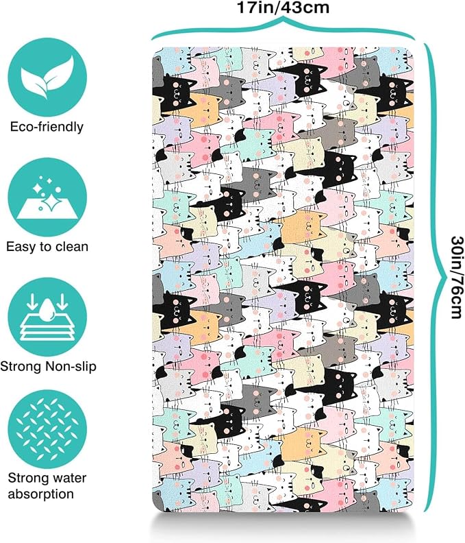 Pet Feeding Mat for Floors Waterproof Dog Mat for Food and Water Absorbent - Image 4