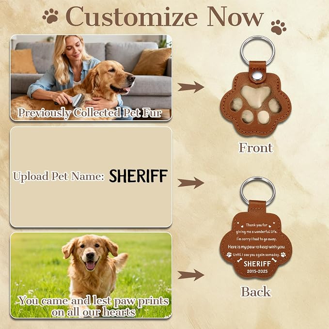 Eunigem Personalized Pet Hair Keychain - Image 2