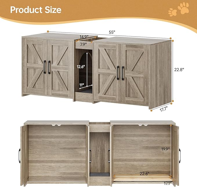 Cat Litter Box Enclosure Furniture - Image 2