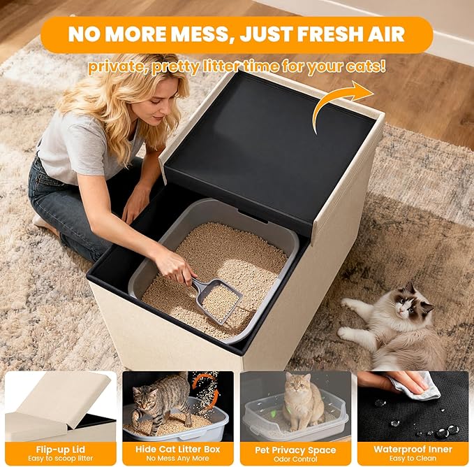 3-in-1 Cat Litter Box Enclosure - Image 3