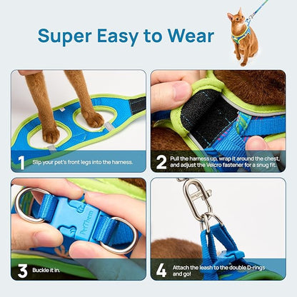 Cat Harness and Leash Set, Step-in Escape Proof Adjustable Vest Harness - Image 2