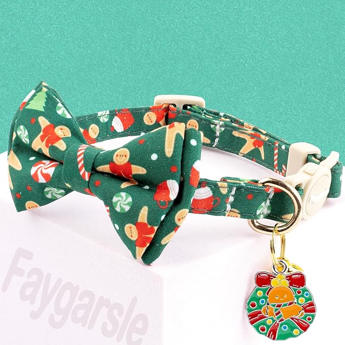 Faygarsle 2 Pack Christmas Cat Collar Set, - Image 5