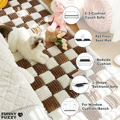 FUNNY FUZZY Pet Couch Covers for Sofa, Couch Covers for Dogs Washable Dog Couch - Image 4
