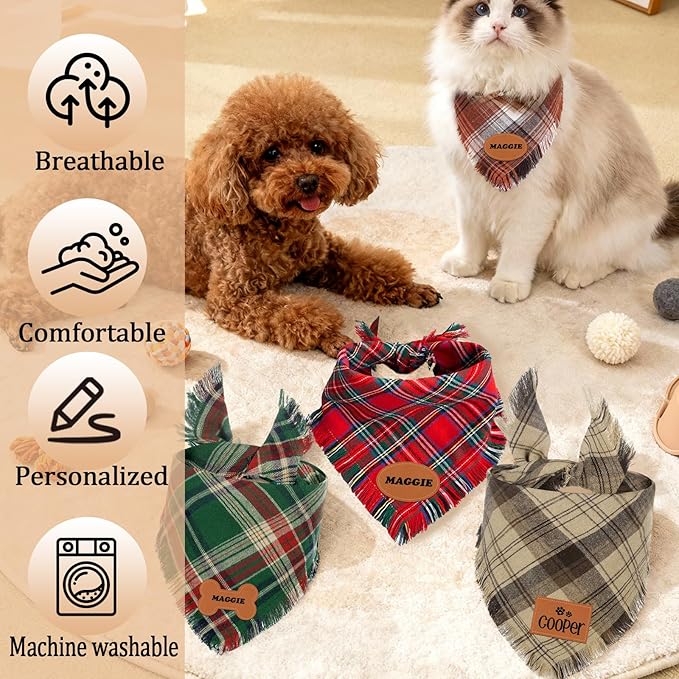 Personalized Dog Gifts Withe Name Custom Dog & Cat Bandana Personalized Pet - Image 5