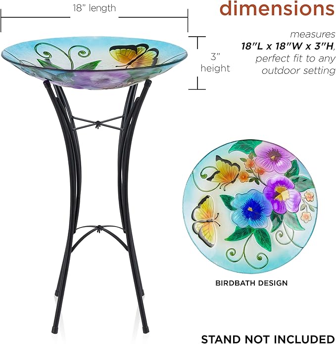 Alpine Corporation 18" Outdoor Birdbath Bowl Topper - Image 2