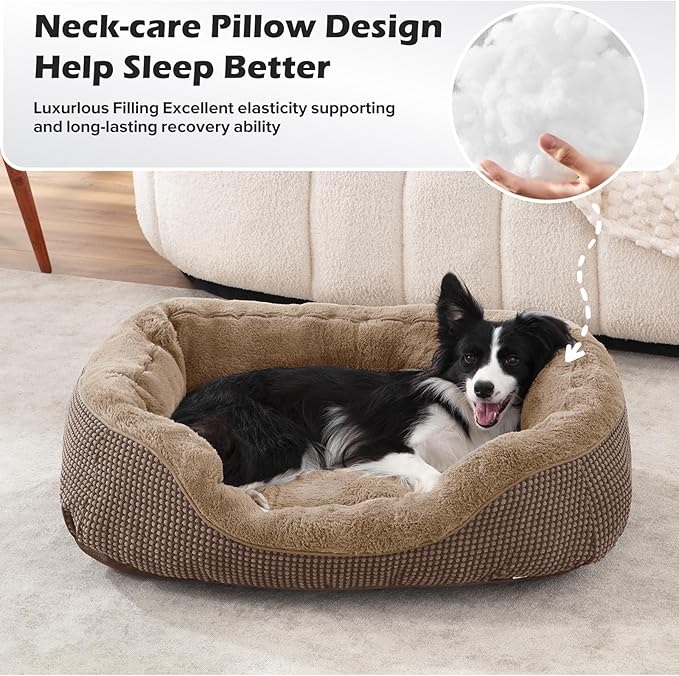 INVENHO Dog Bed Medium Size, Orthopedic Warming Soft Calming Sleeping Durable - Image 3