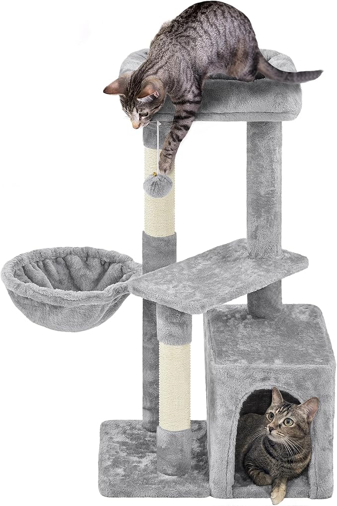 Topeakmart Cat Tree Tower for Indoor Cats, 34.5in Cat Activity Center by Topeakmart