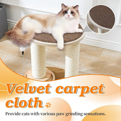 Wood Cat Tree Tower with Scratching Posts – Handmade Cat Condo - Image 6