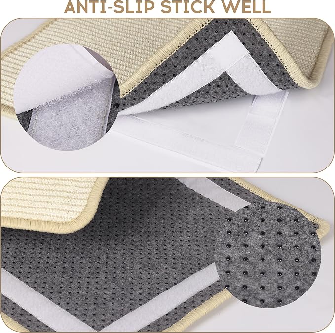 White Cat Scratching Mat Sisal, 2 Packs Sisal Fabric Large Cat Scratching Pad - Image 3
