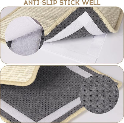 White Cat Scratching Mat Sisal, 2 Packs Sisal Fabric Large Cat Scratching Pad - Image 3