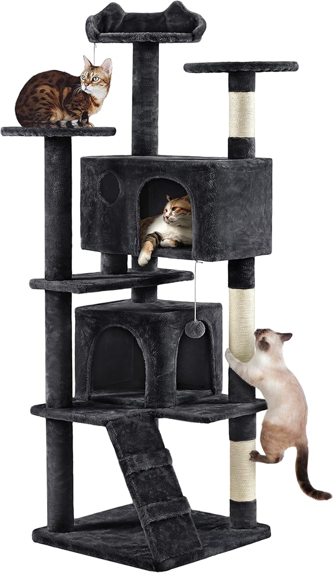 Yaheetech Multi-Level Cat Tree for Large Cats, by Yaheetech
