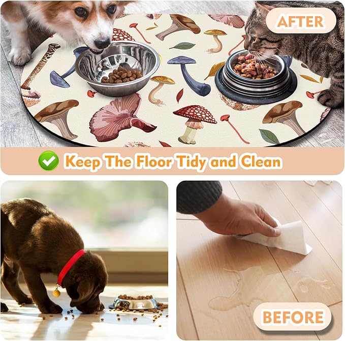 Large Pet Feeding Mat – 28''x17'' Absorbent Dog Mat - Image 5