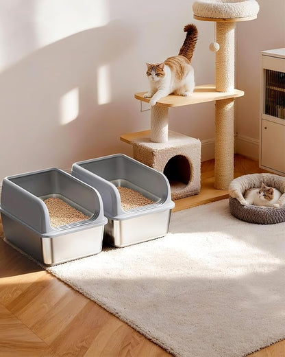 2-Pack Stainless Steel Cat Litter Box - Image 7