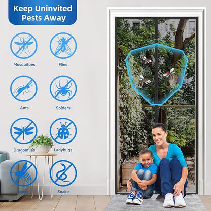 Upgraded PET Mesh Magnetic Screen Door Stronger Than Fiberglass and Polyester - Image 7