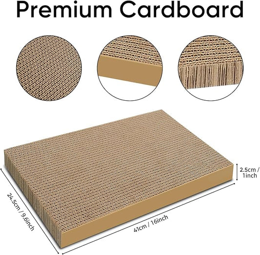 AGYM Cat Scratchers 8 Packs Refill Cat Scratching Pad Cardboard - Image 2