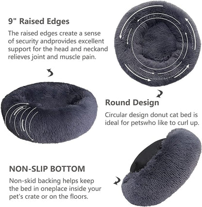Small Calming Dogs Bed for Small Dogs Anti-Anxiety Machine Washable Fluffy - Image 5