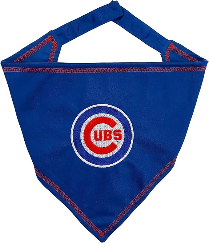 Pets First MLB Chicago Cubs TIE Bandana, Small/Medium. Dog Bandana Scarf Bib by PETSFIRST