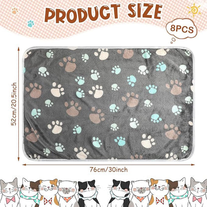 Tegeme 8 Pcs Fleece Dog Blankets - Image 2