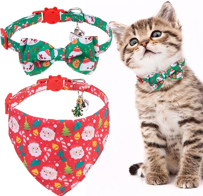 EXPAWLORER Christmas Cat Collar Breakaway by EXPAWLORER