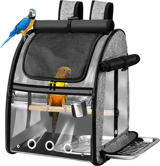 SUERTREE Bird Carrier Bag with Indestructible Stainless Steel Mesh, Bird Travel by Suertree