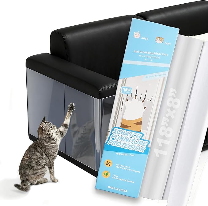 118"x8" Self-Adhesive Cat Scratch Protector Tape, Anti-Claw Couch Furniture by Unknown