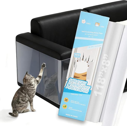 118"x8" Self-Adhesive Cat Scratch Protector Tape, Anti-Claw Couch Furniture by Unknown