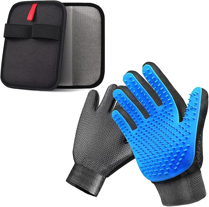 2-in-1 Pet Grooming Glove & Fabric Hair Remover by NVNAN