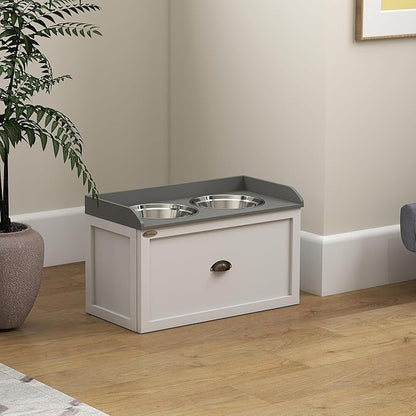 PawHut Large Elevated Dog Bowls - Image 8