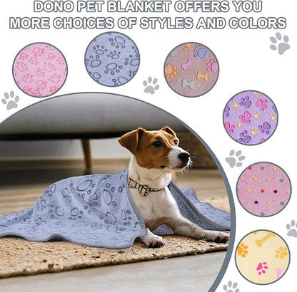 Dono 1 Pack 3 Dog Blankets, Soft Fluffy Fleece Pet Blanket Warm Sleep Mat Paw - Image 5