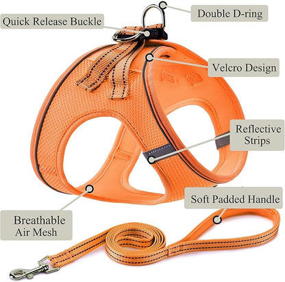 Dog Harness with Leash Set, No Pull Adjustable Reflective Step-in Puppy Pet - Image 2