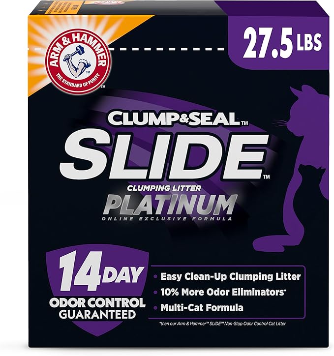ARM & Hammer Clump & Seal Slide Platinum Multi-Cat Clumping Cat Litter by ARMHAMMER
